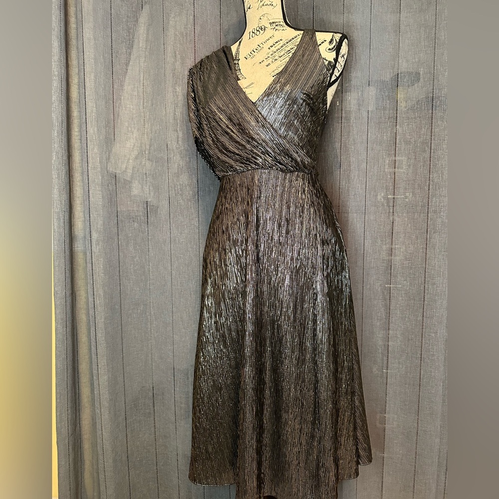 Alice & Olivia metallic formal dress